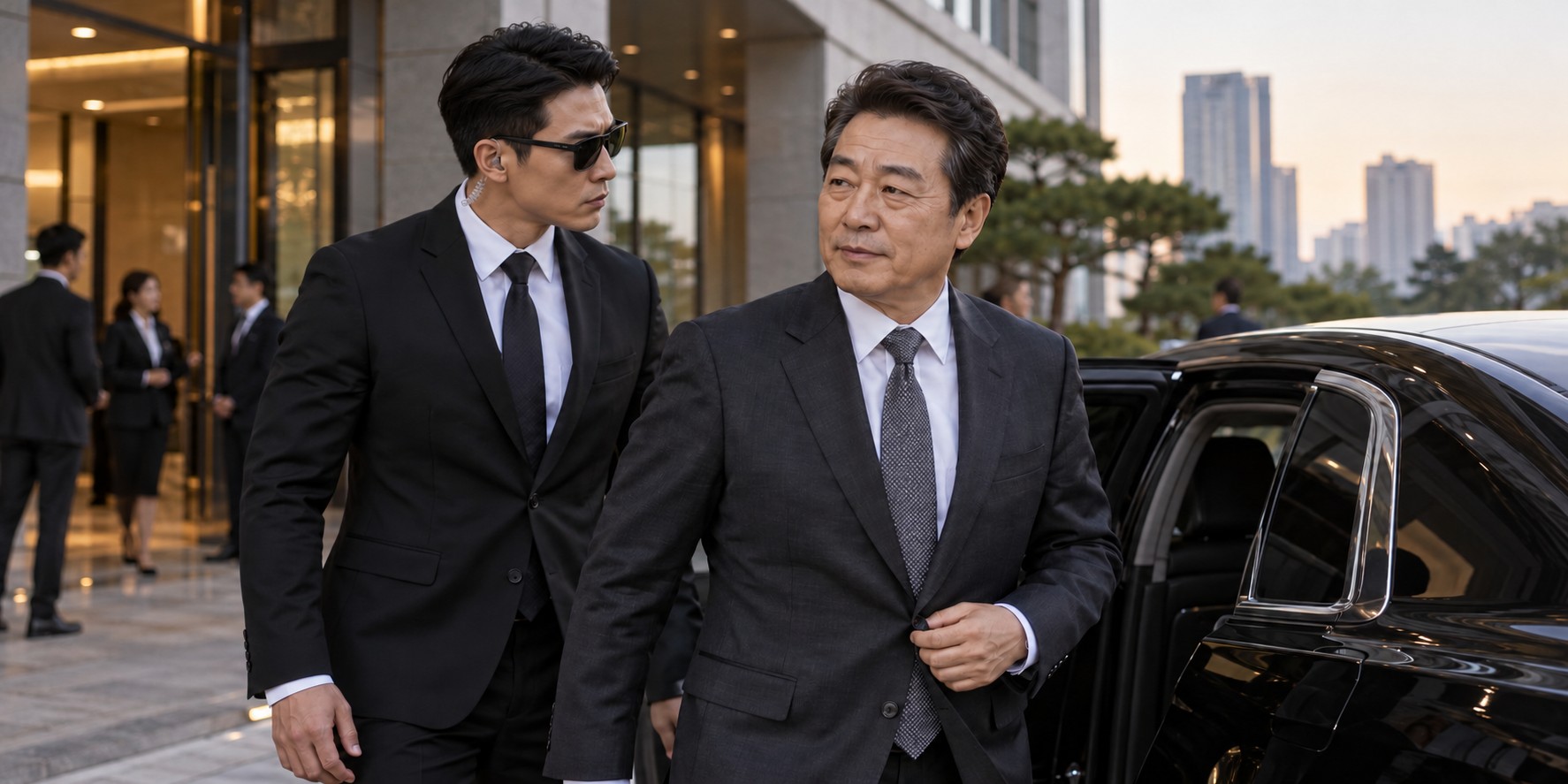 한국인 경호요원의 신변보호 홍보 이미지